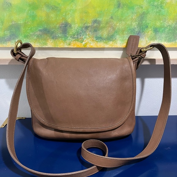 Coach Fletcher Soho Bag Purse #4150 Lightweights Leather Cappuccino Vintage 90s - Picture 1 of 8